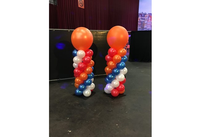 Ballonnendecoraties: Ballonpilaar oranje
